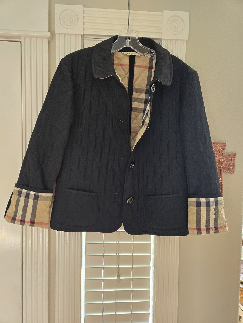Burberry Black Quilted Jacket with NovaCheck Lining